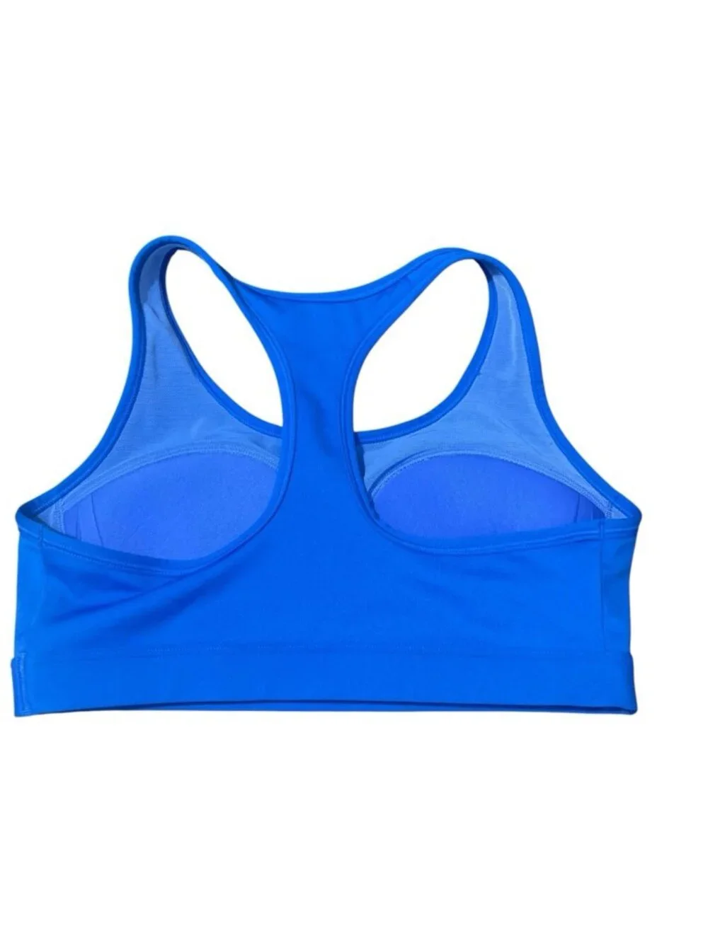 NIKE SWOOSH Women's Size Small Blue Racerback Light Padded Cups Sports Bra
